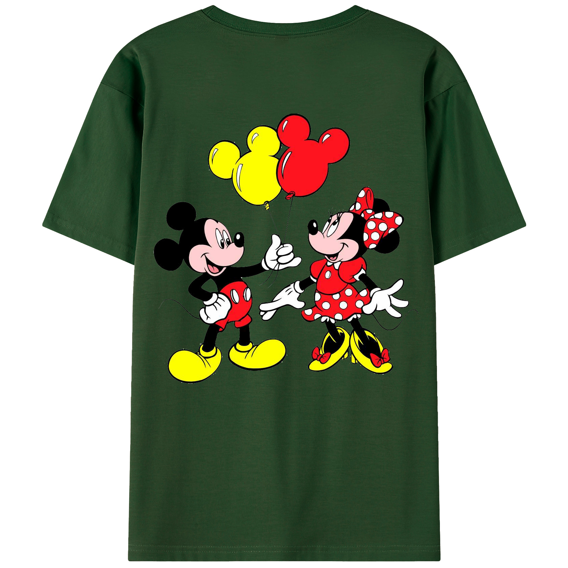 （画像用） ミッキーマウス Mickey Mouse 綿100％半袖Tシャツ（背面プリント）